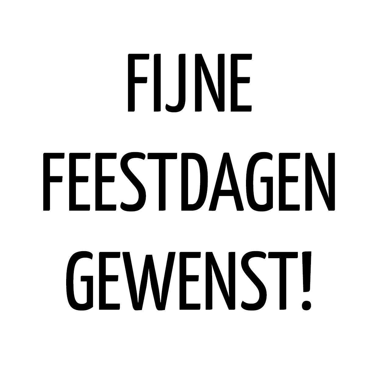 fijne feestdagen 