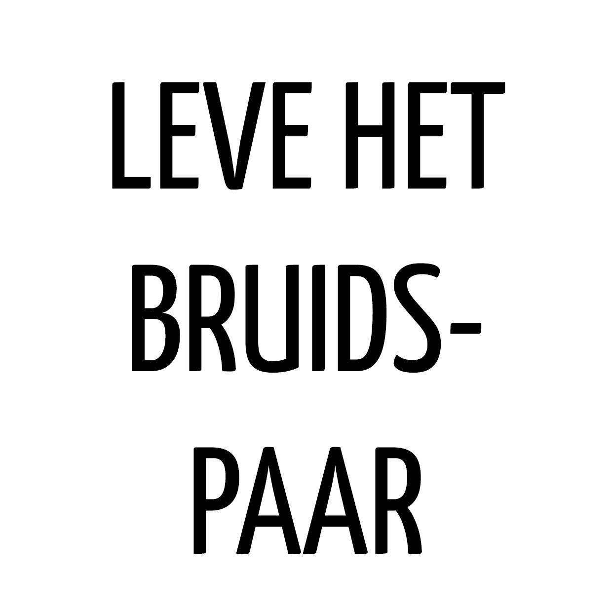 Leve het bruidspaar